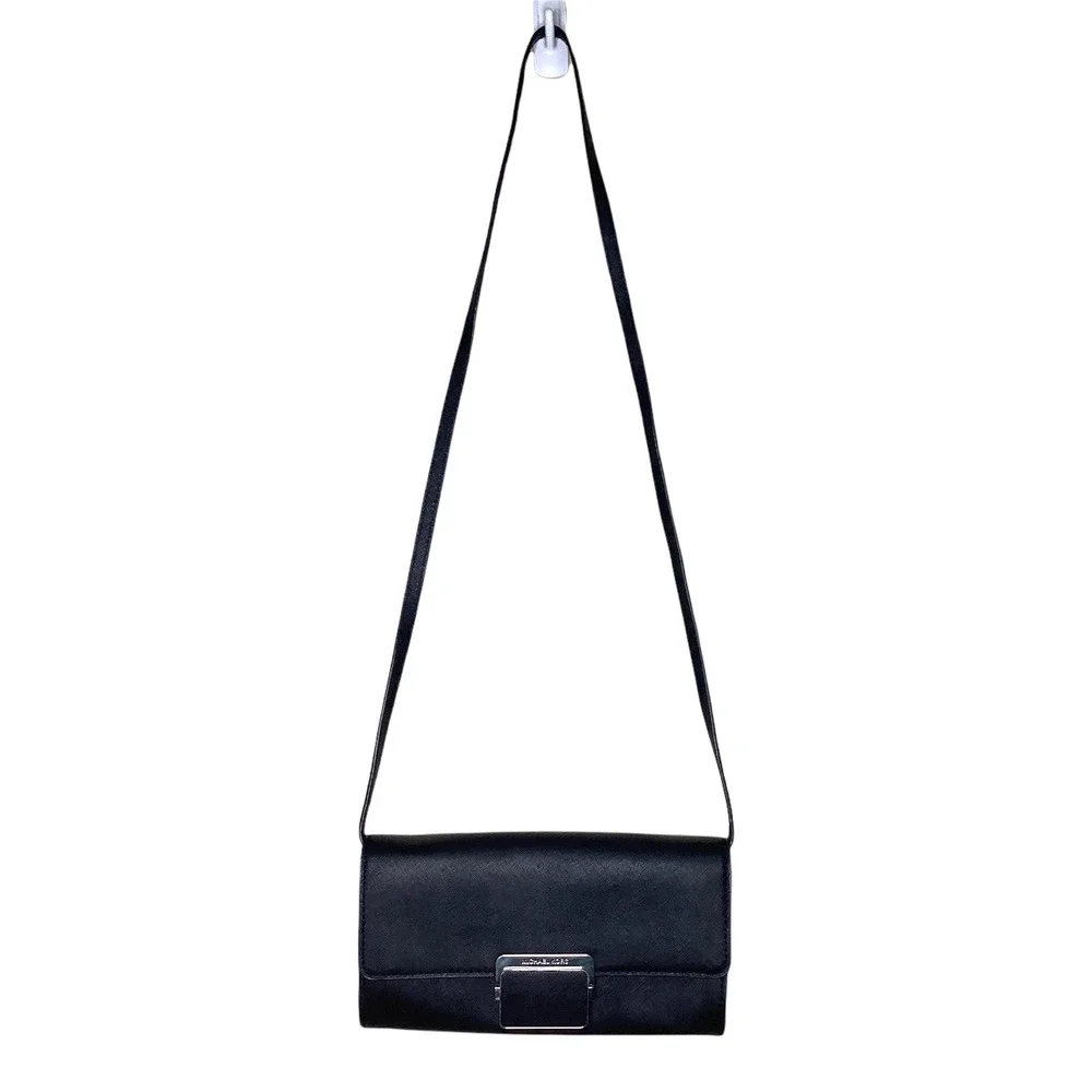 Michael Kors Purse Cynthia Clutch Crossbody Shoulder Saffiano Leather 30S6TCYC3L - Picture 2 of 9